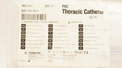 Atrium 8032 PVC Thoracic Cath. 32 Fr (x) - Pack of 10